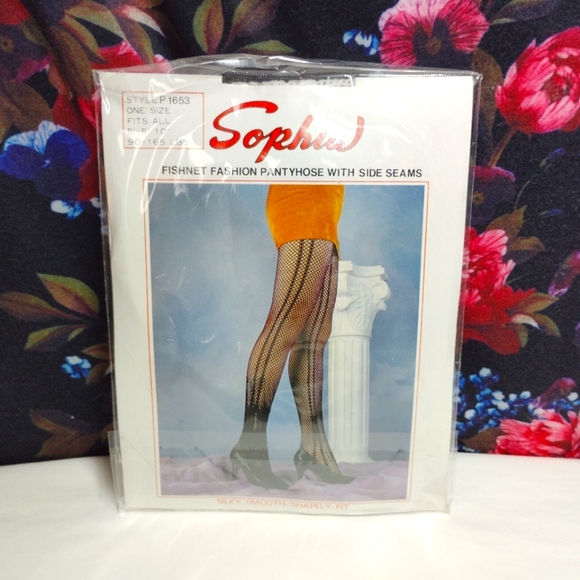 CLEARANCE Sophia Fishnet Stockings Lot OF 5 White Side Seams Back Seams Vintage - Picture 12 of 17